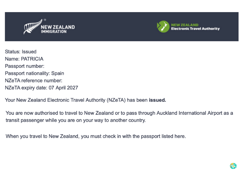 nzeta recibida
