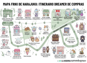 Tiendas anime y kawaii en Harajuku: MAPA FRIKI DE HARAJUKU EXPER