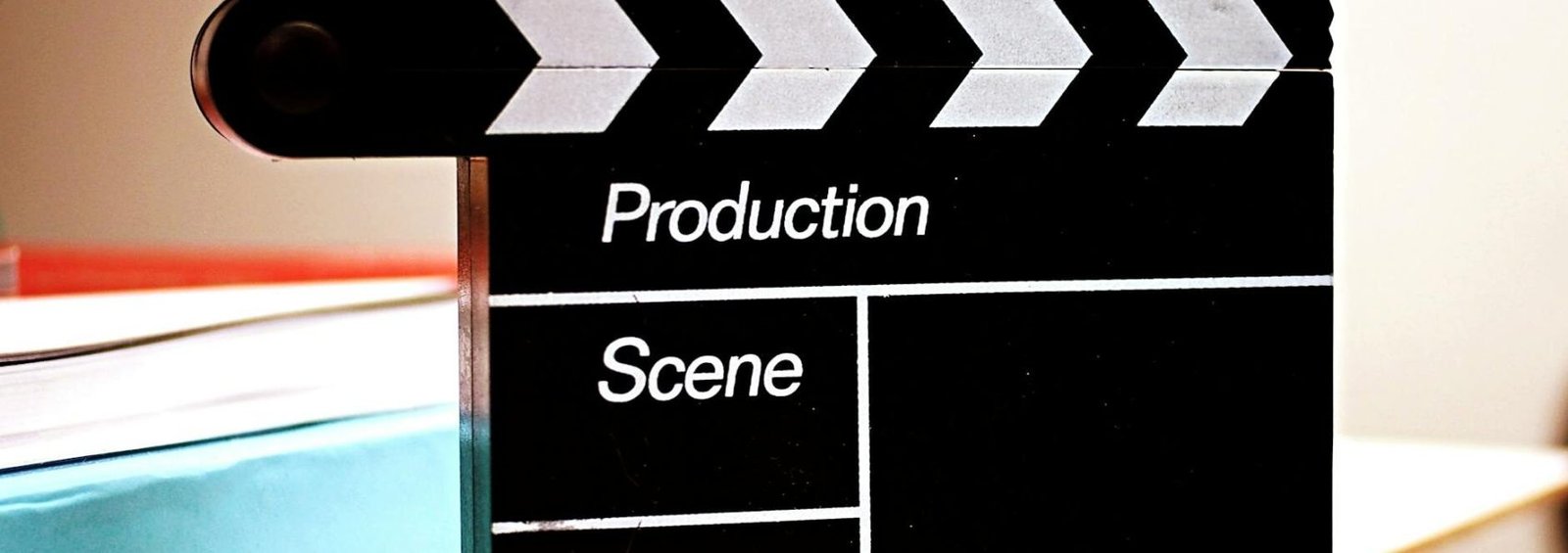 black and white production scene take tool